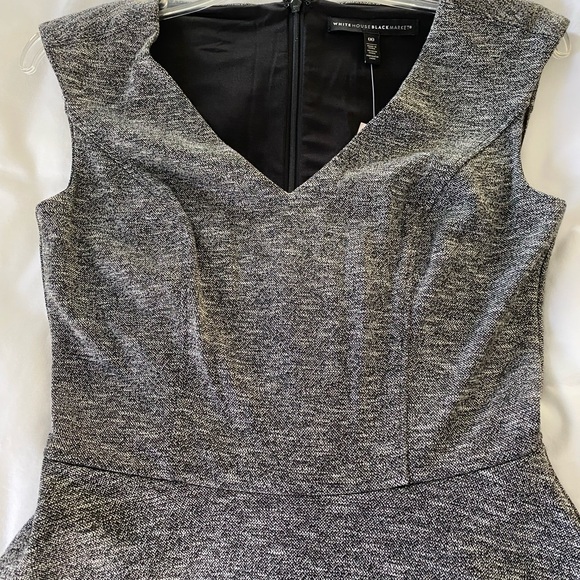 White House Black Market gray heather, fit and flare dress in size 00 NWT! - Picture 8 of 8